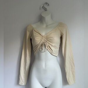 Pacsun runched front crop top